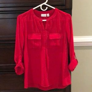 Red silky Kim Rodgers shirt - PS